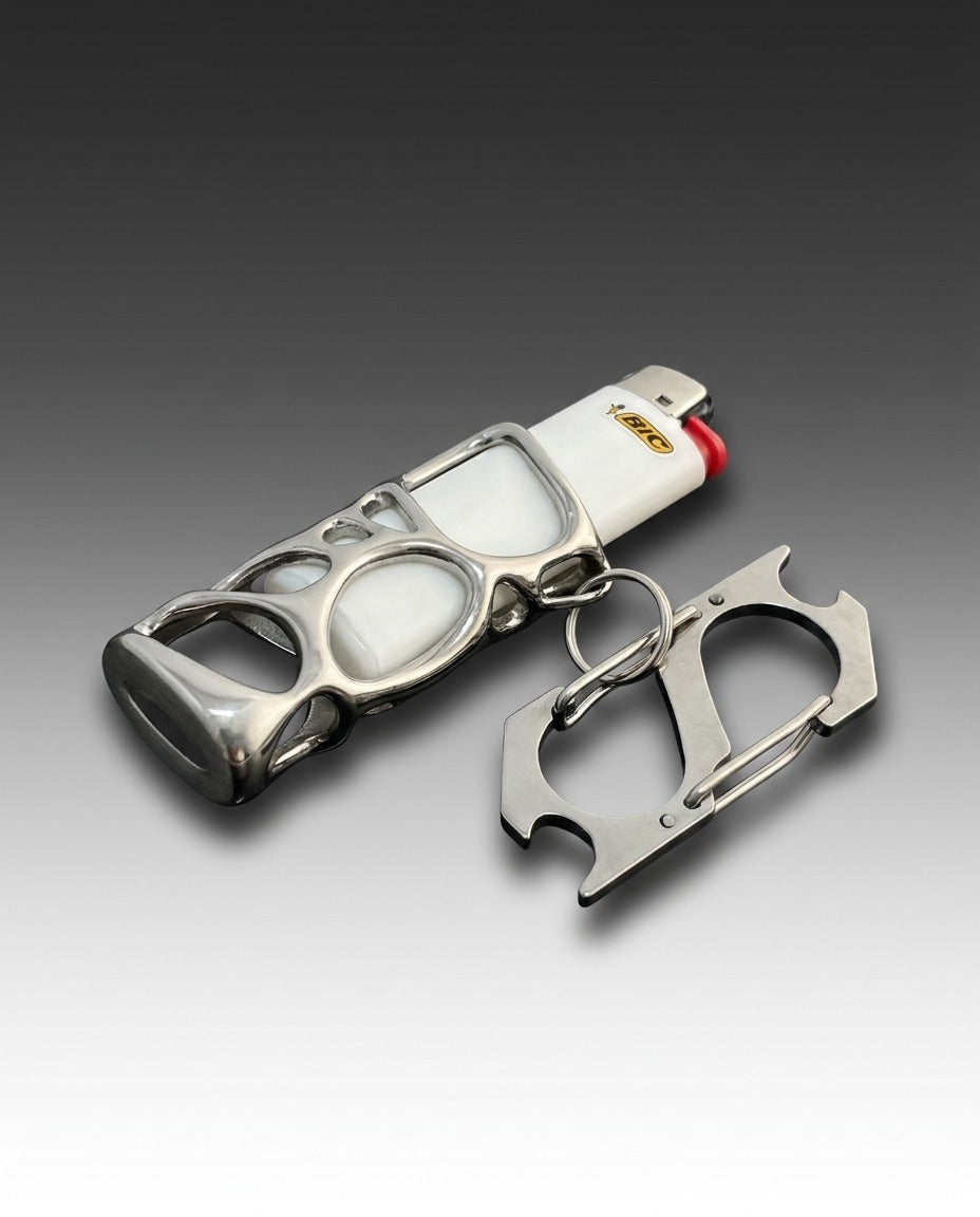 / Solarix / BIC J6 Sleeve with Carabiner Stainless Steel