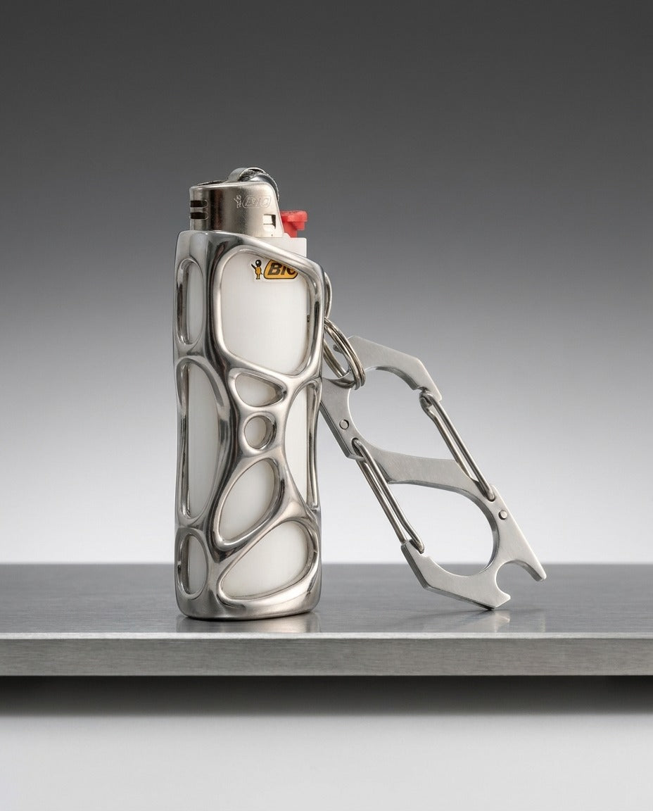 / Solarix / BIC J6 Sleeve with Carabiner Stainless Steel