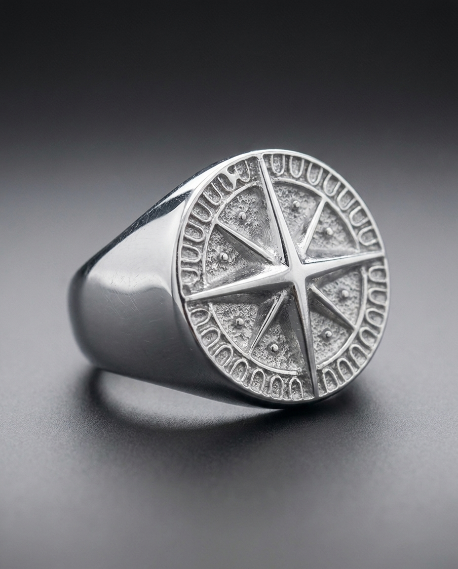 / Compass / Nautical Ring Stainless Steel