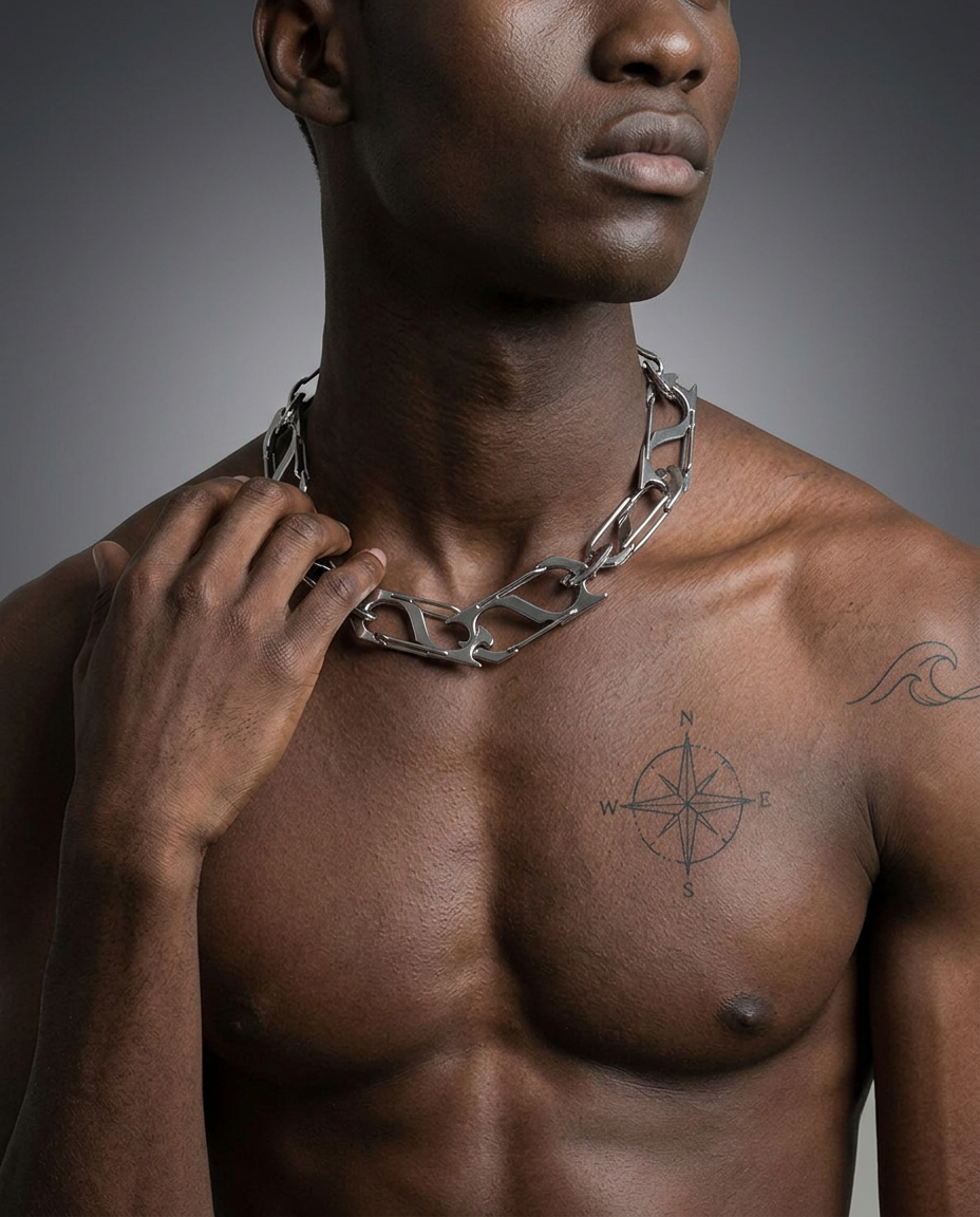 / Crest / Tribal Statement Chain Stainless Steel