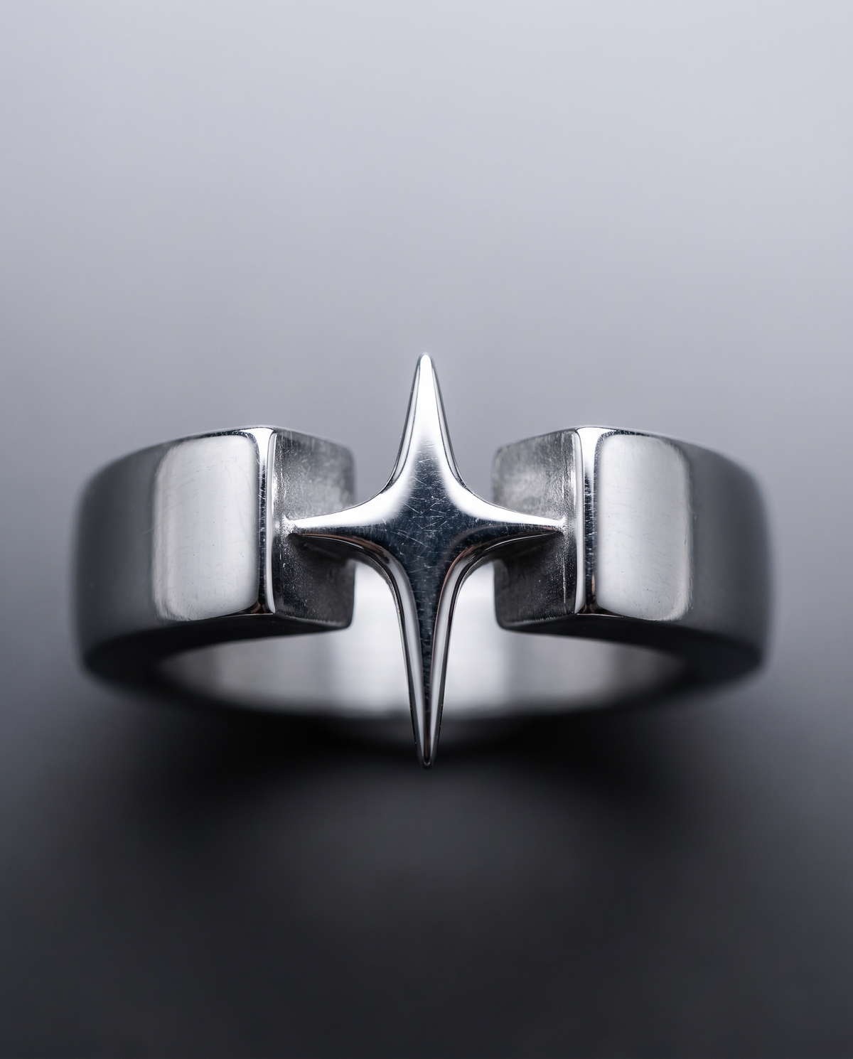 / North Star / Four-Point Ring Stainless Steel