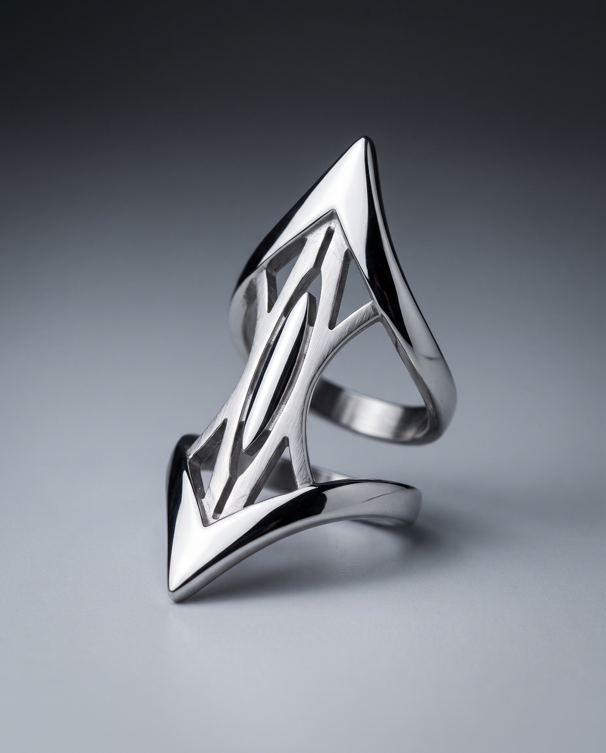 / Thorn / Elongated Gothic Ring Stainless Steel