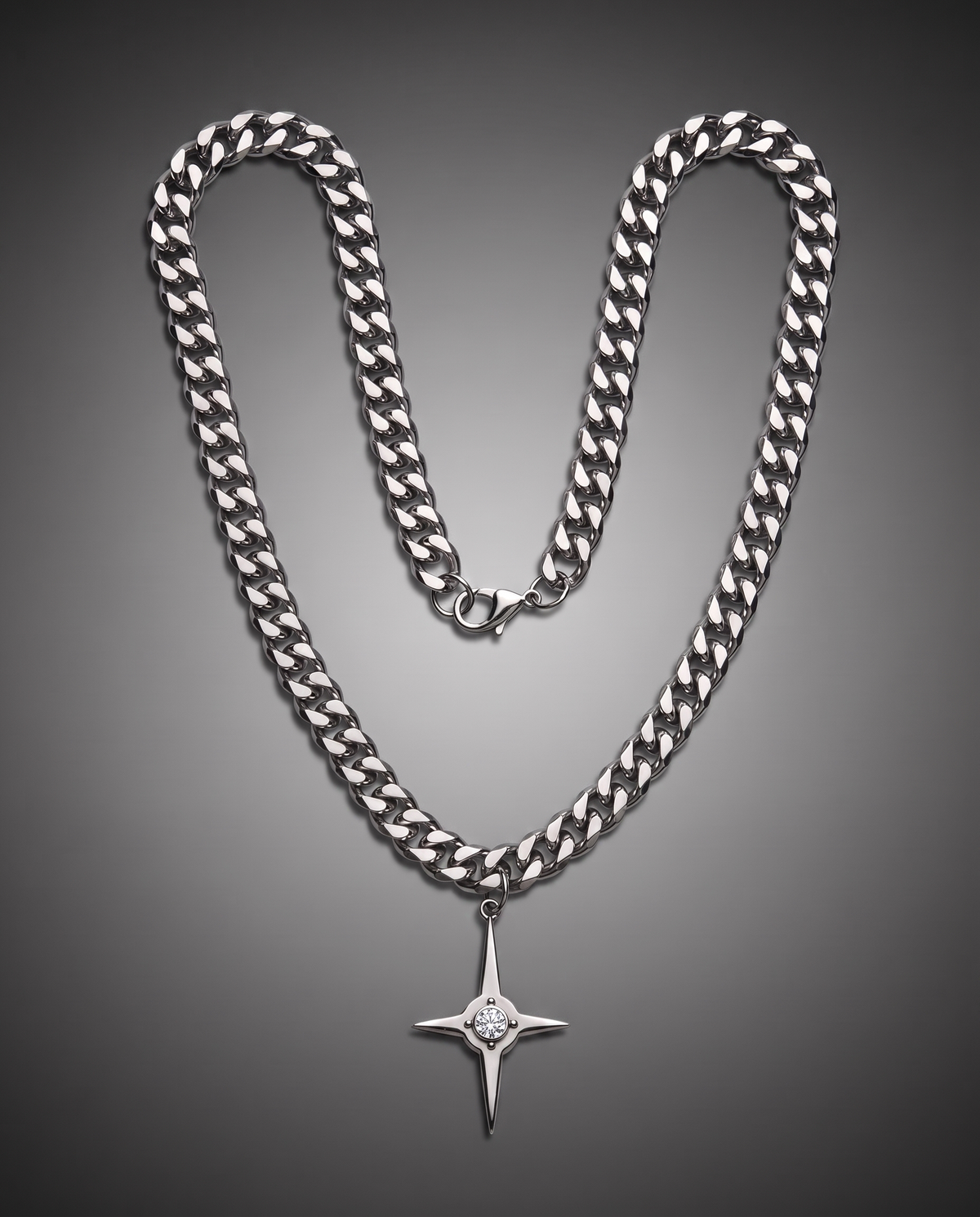 / North Star / Cuban Stainless Steel Chain