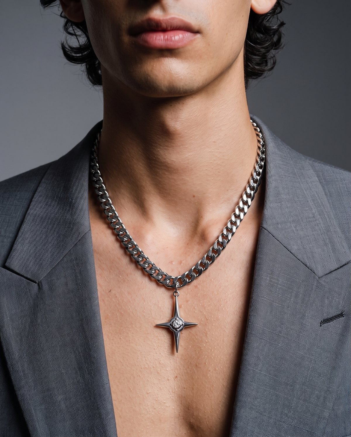 / North Star / Cuban Stainless Steel Chain