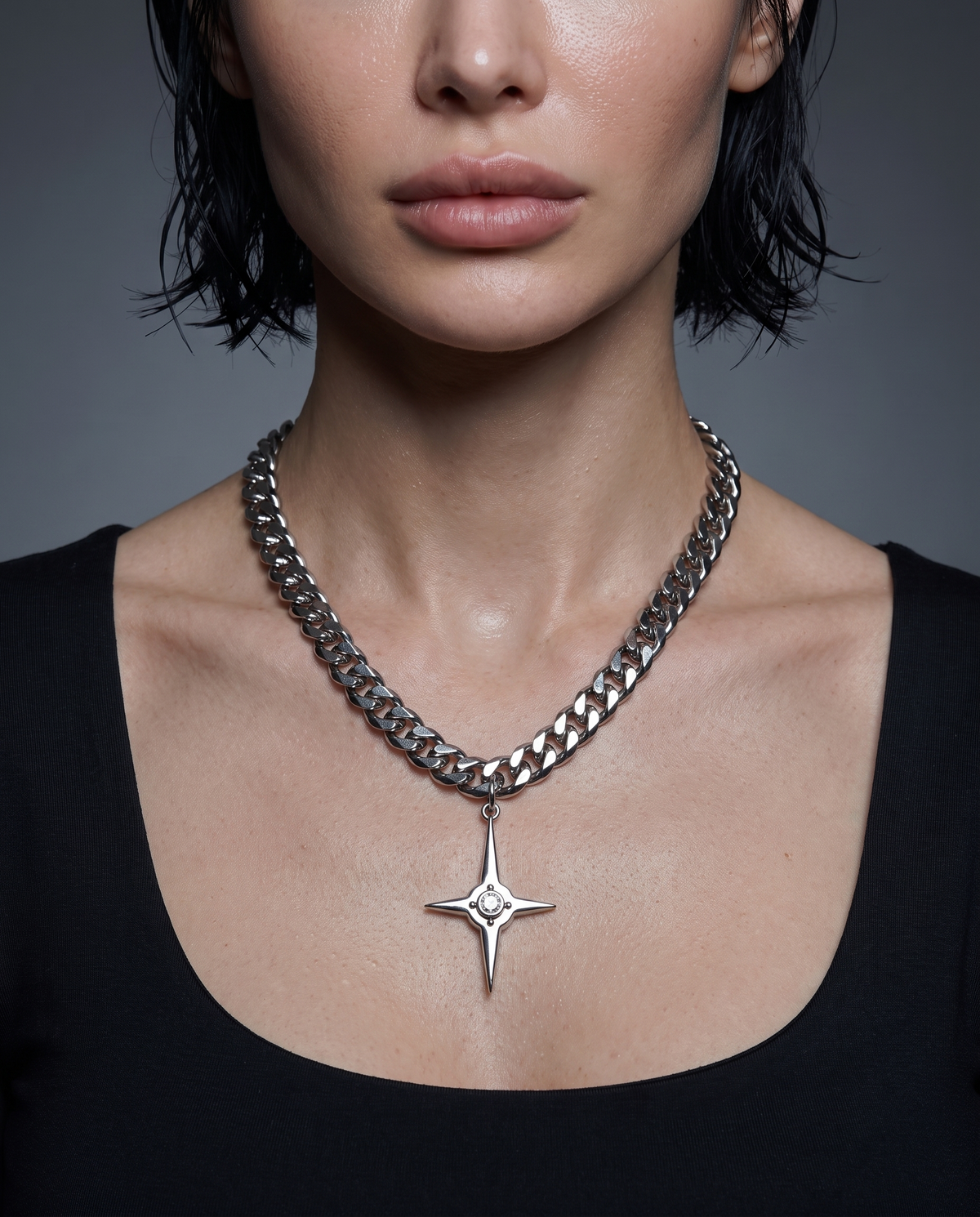 / North Star / Cuban Stainless Steel Chain