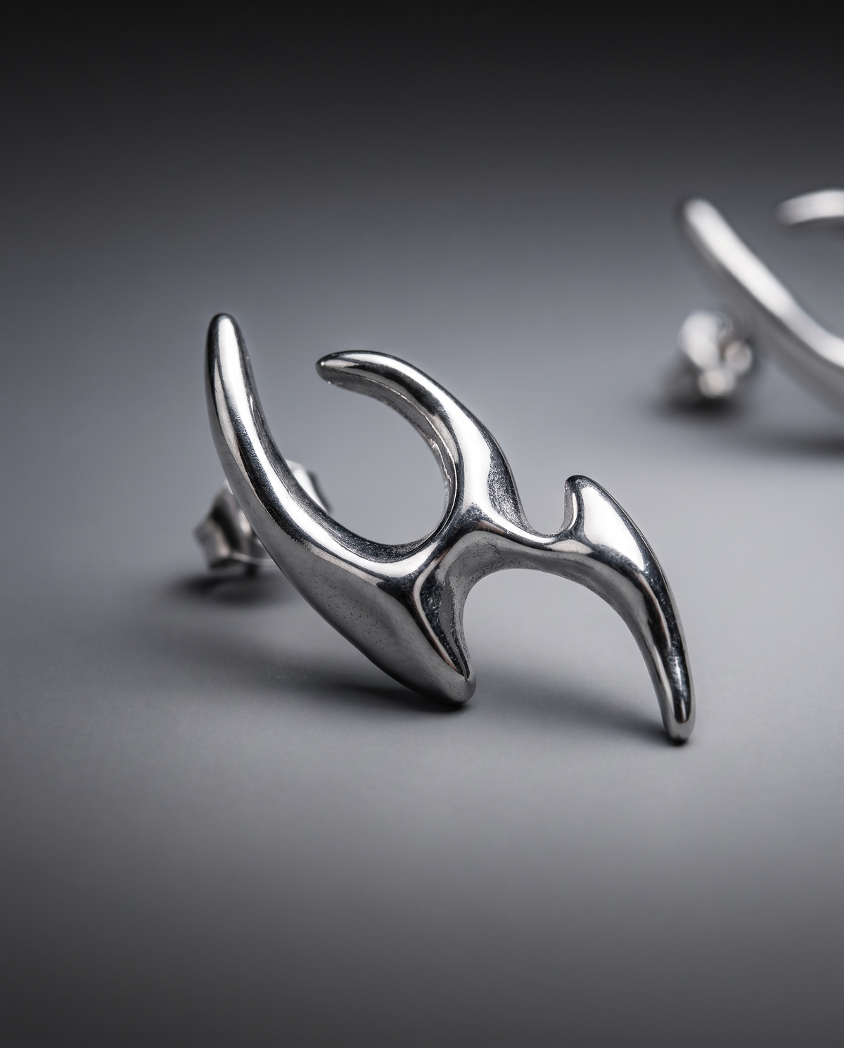/ Wave  / Liquid Stainless Steel Earrings