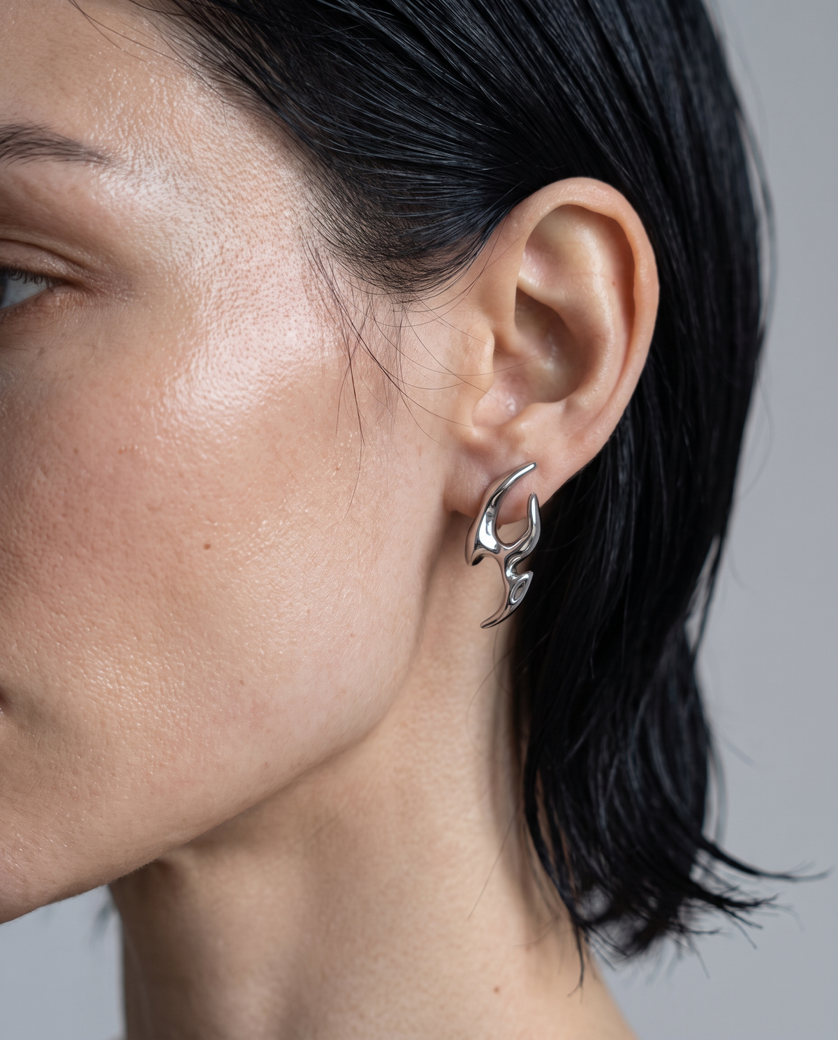 / Wave  / Liquid Stainless Steel Earrings