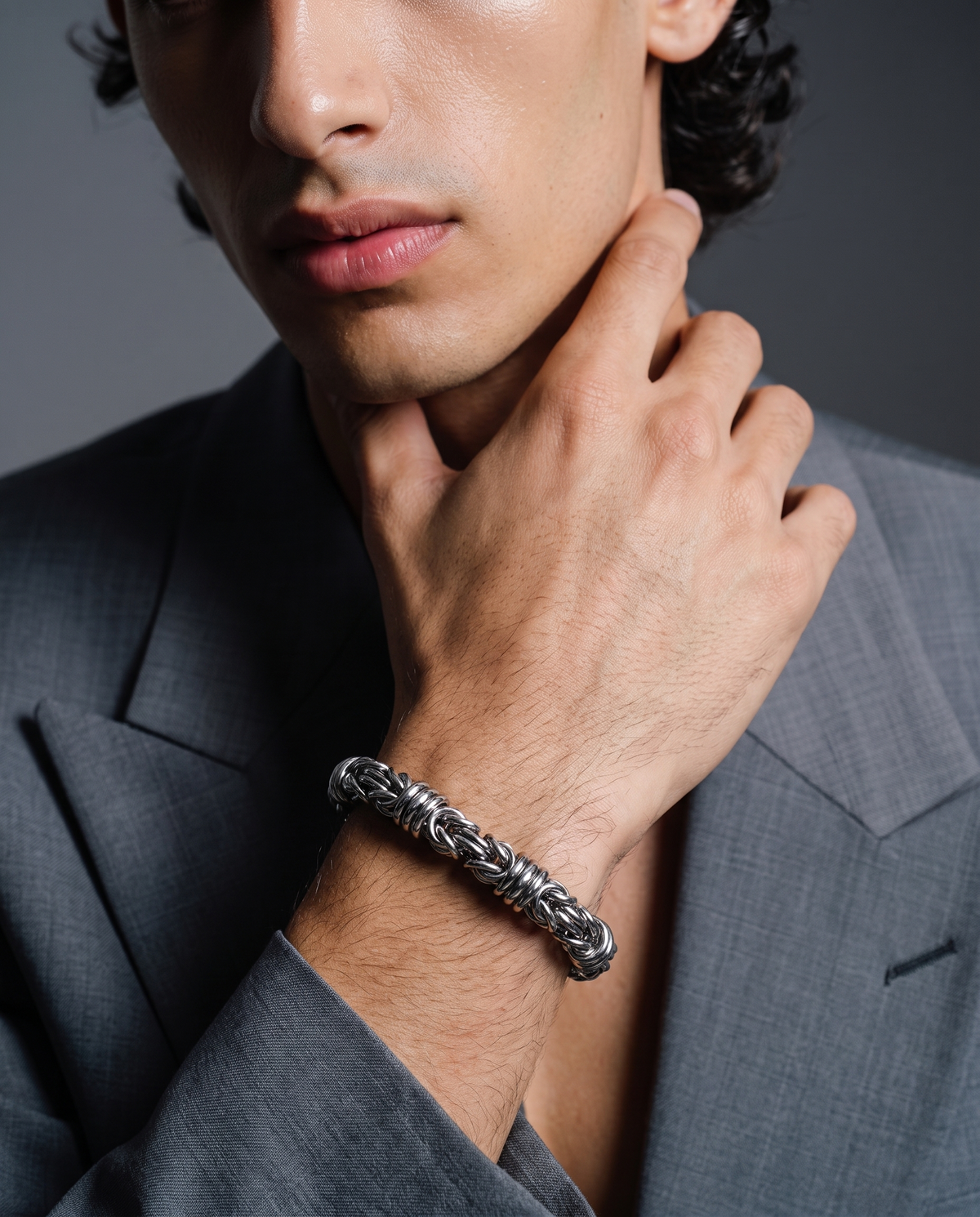 / Byzantine / Woven Chain Bracelet Stainless Steel
