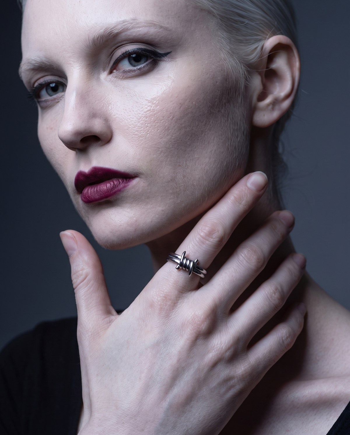 / Barbed / Thorn Wrap Ring Stainless Steel